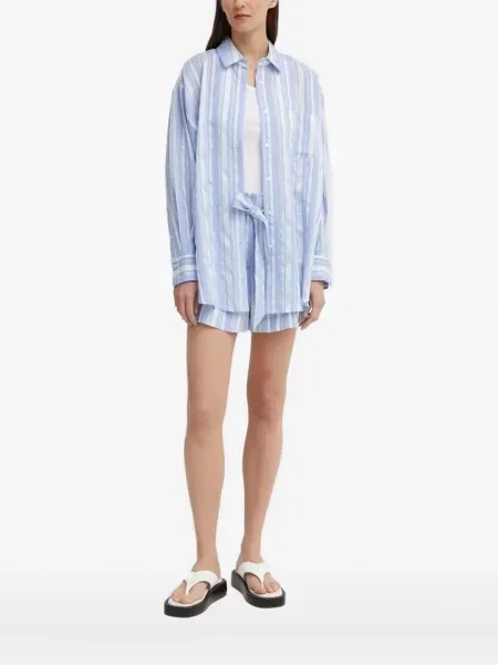 Koszula Bruuns Bazaar w paski niebieska