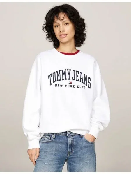 Tommy Jeans Hanorac VARSITY alb