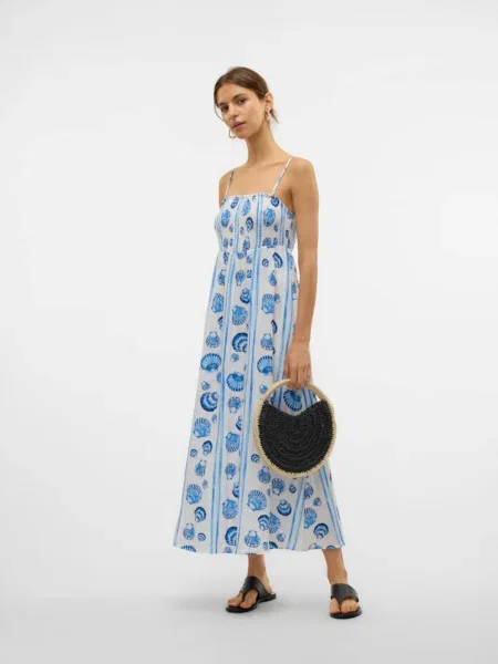 VERO MODA Nyári ruhák kék / világoskék fehér