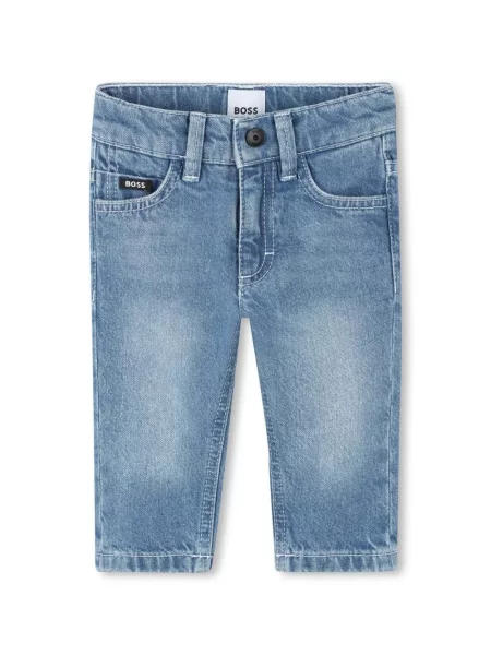Jeansy straight leg dziecięce Bosswear niebieskie