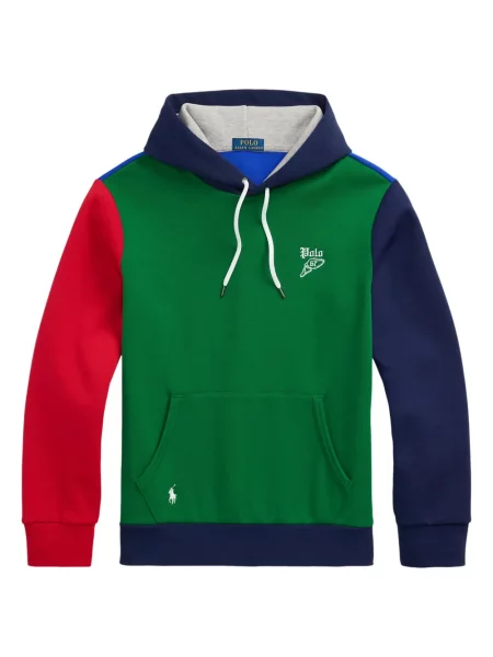 Tricou Polo Ralph Lauren din piele cu broderie în carouri maro