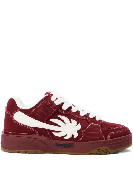 Sneakerși Palm Angels din piele de căprioară roșu