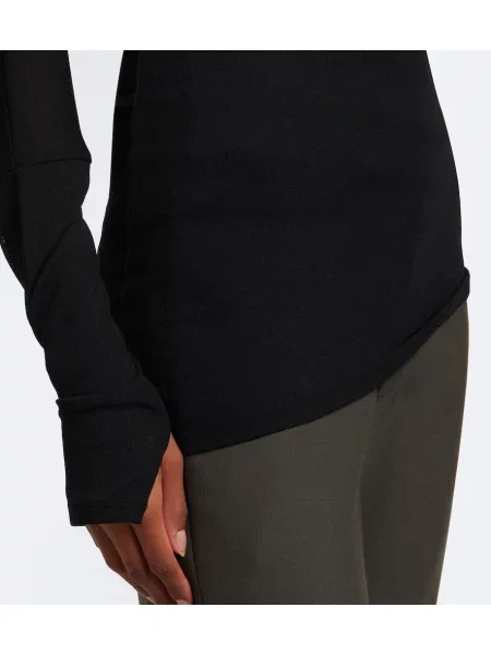 Top Proenza Schouler din jerseu drapat negru