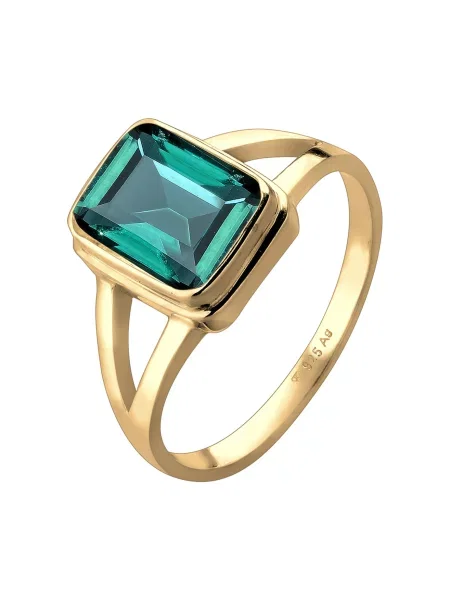 ELLI Inele auriu / smarald verde