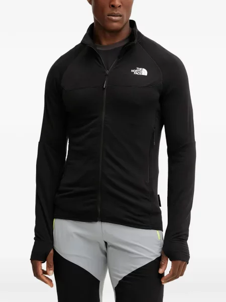 Hanorac cu fermoar The North Face cu imagine negru