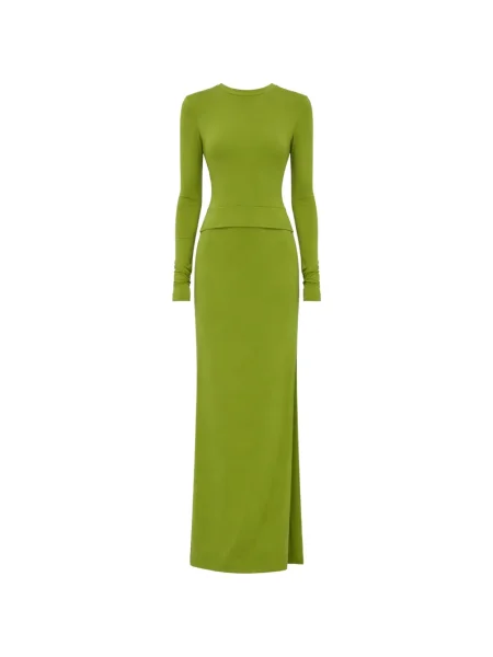 Rochie maxi Nanushka lungă de costum verde