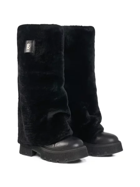 Botine Bogner din piele de oaie negru