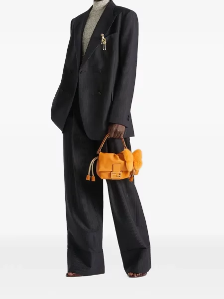 Pantaloni Fendi de lână negru