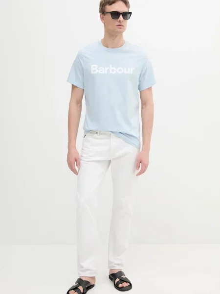 Футболка Barbour з принтом білий