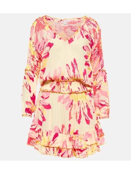Rochie Poupette St Barth cu model floral galben