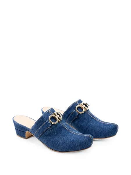 Papuci tip mules Ferragamo albastru