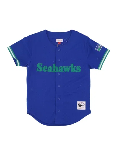 Koszulka sportowa Mitchell & Ness z siateczką z siateczki niebieska