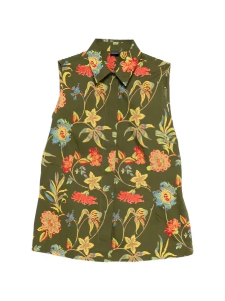 Cămașă Fay fără mâneci cu model floral cu imagine verde
