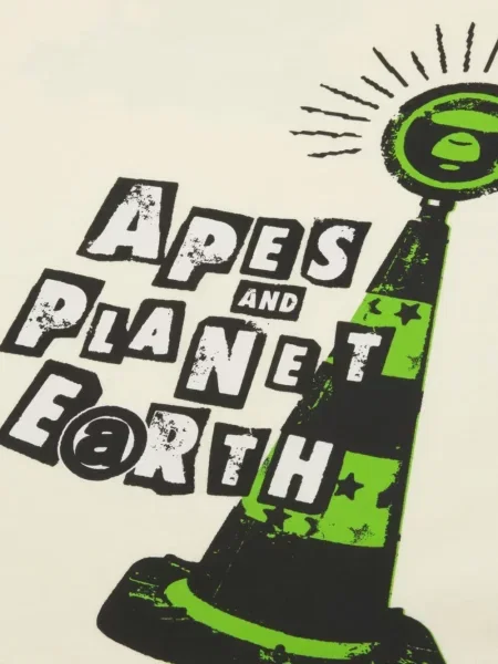 Tricou Aape By A Bathing Ape cu imagine alb
