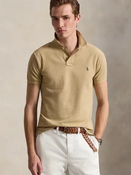 Tricou polo Polo Ralph Lauren bej