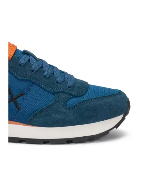 Sneakersy Sun68 skórzane casual niebieskie
