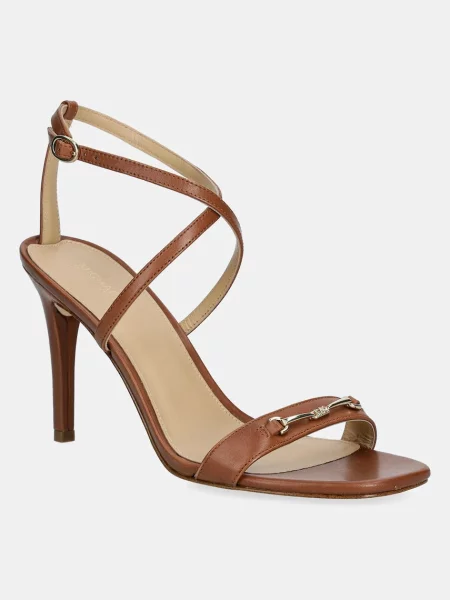 Кожени сандали MICHAEL Michael Kors Lena кафяво