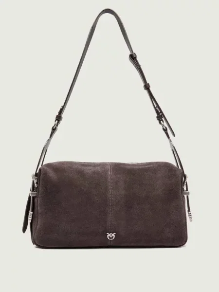 Pinko Geantă pe umăr 24 CLASSIC | piele întoarsă maro