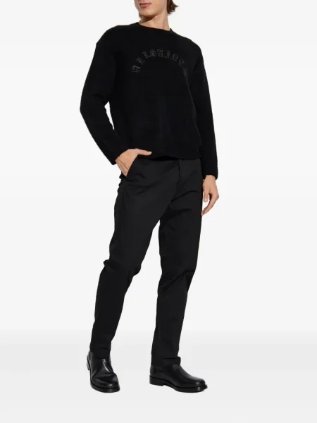 Pulover Allsaints cu broderie negru
