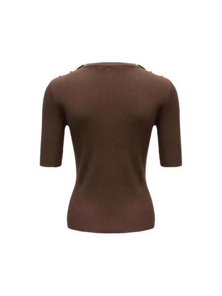 Sweter Max Mara wełniany brązowy