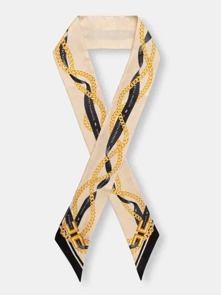 Svilena marama Elisabetta Franchi bež