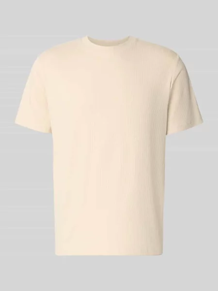 T-shirt z mieszanki bawełny krój regular fit model SPENCER' Selected Homme brązowa