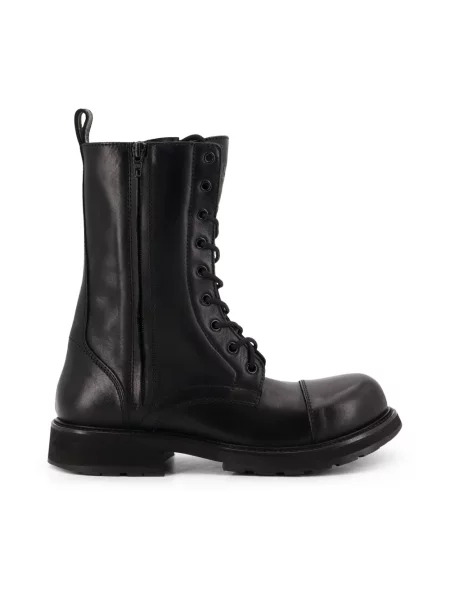 Botki Balenciaga sznurowane skórzane czarne
