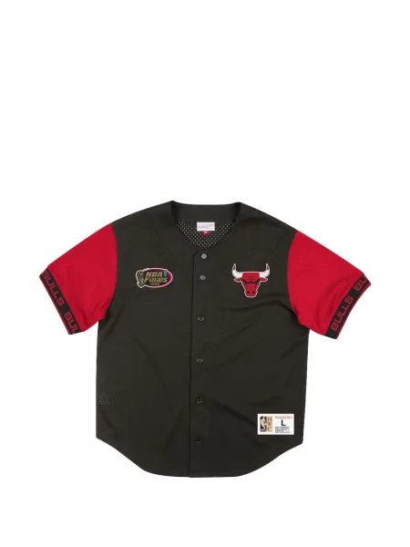 Cămașă Mitchell & Ness plasă negru