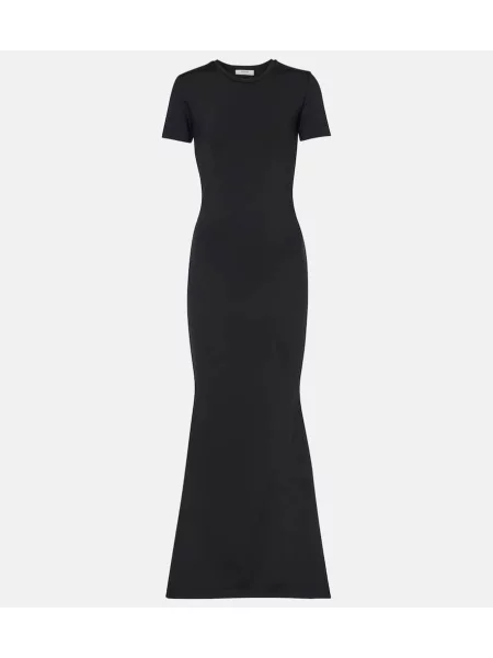 Maksi sukienka maxi Fforme z dżerseju garniturowa czarna