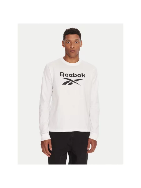 Reebok Majica z dolgimi rokavi bela