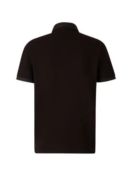 Polo Moncler scurt cu autograf negru