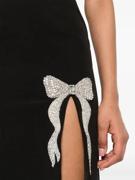 Rochie maxi Nissa de cristal de costum negru
