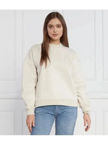 Calvin Klein Jeans Hanorac CHENILLE CK CREWNECK bej