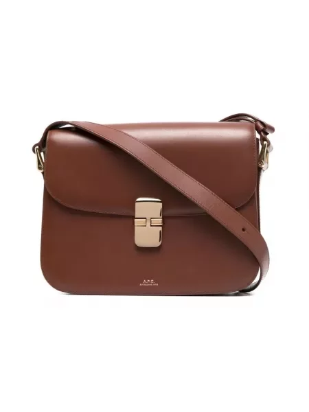 Torebka skórzana A.p.c. skórzana brązowa
