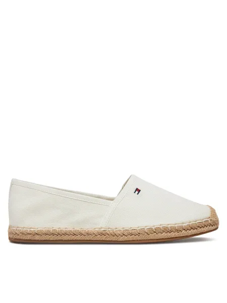 Espadrilles Tommy Hilfiger Flag Canvas Espadrille Ekru fehér