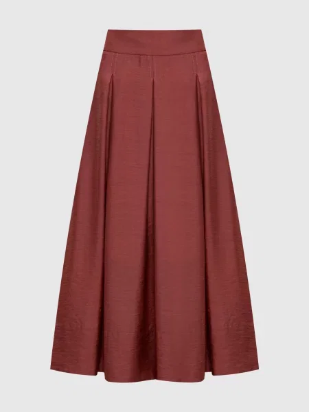 Спідниця міді з ланцюжком Peserico червона