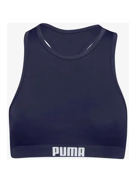 Góra od bikini Puma Racerback w kolorze granatowym XS niebieskie