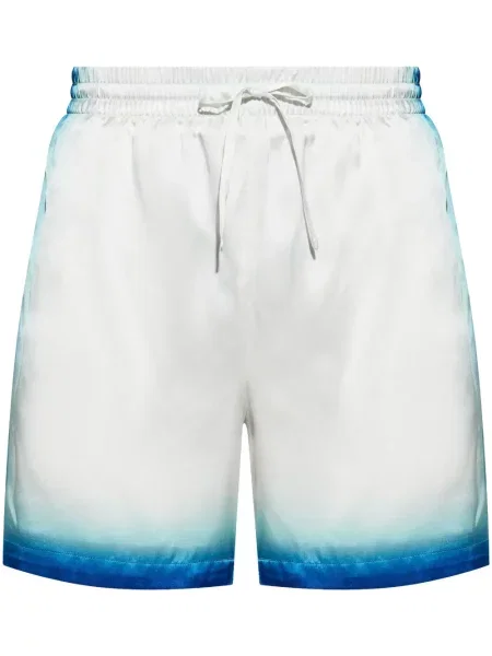 Pantaloni scurți Casablanca de mătase alb