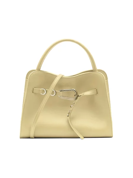 Torebka skórzana Francesco Biasia skórzana beżowa