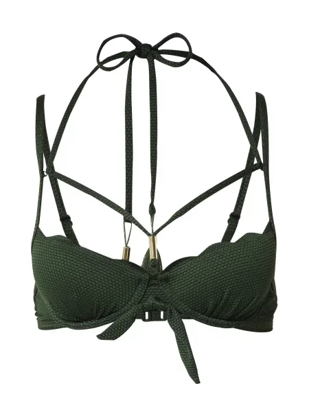 Hunkemöller Sutien costum de baie Scallop închis verde