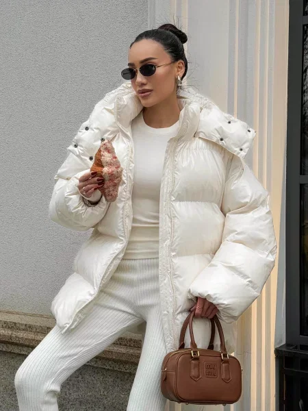 Пуховик Jadone Fashion Taym_bila білий