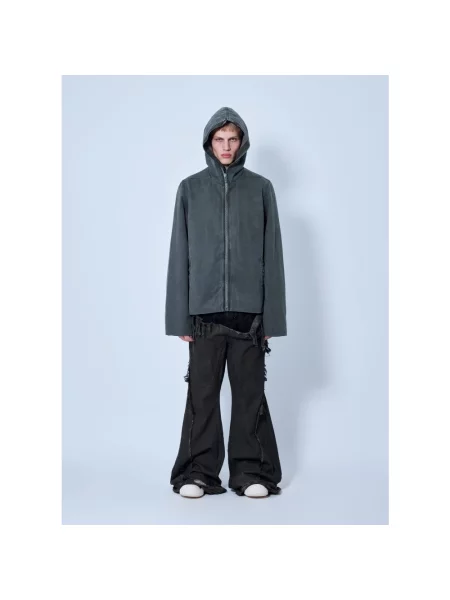 Kurtka Rick Owens z kapturem szara