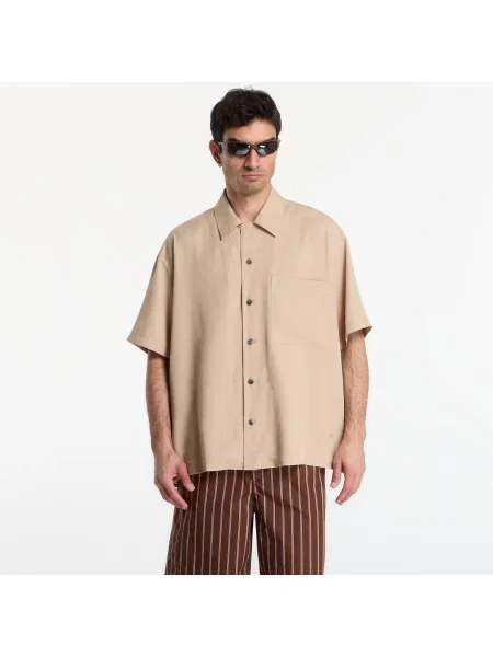 Košile Études Studio Camp Collar Shirt Beige 48 béžová