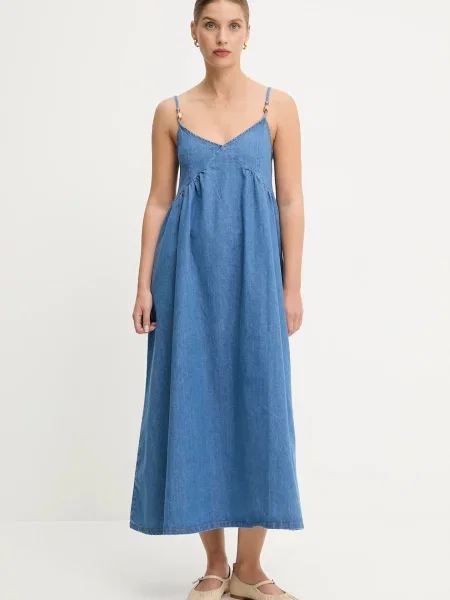 Jeans obleka Answear.LAB modra