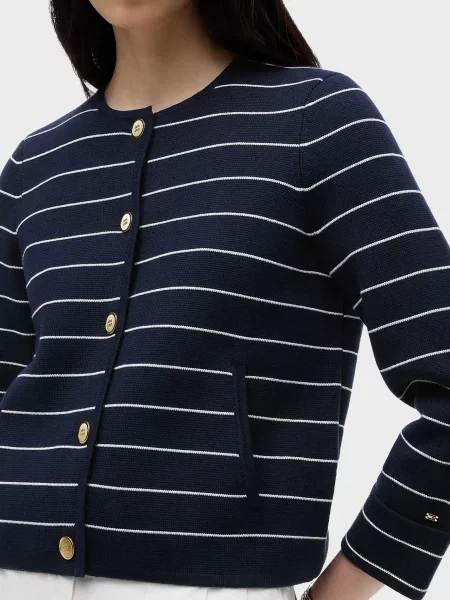 У смужку кардиган Tommy Hilfiger синій