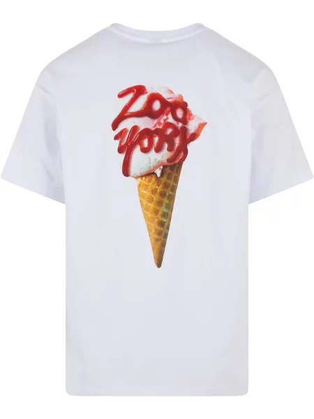 ZOO YORK Póló Icecream tengerészkék / karamell / piros fehér