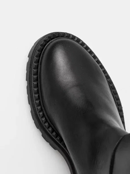 Кожаные сапоги Steve Madden черные