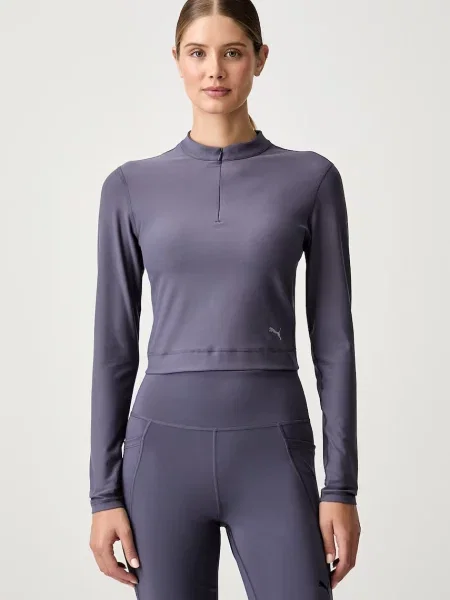 Puma hosszú ujjú edzős pulóver női Cloudspun lila
