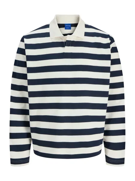 Jack & Jones Tricou polo Bleecker Bleumarin alb
