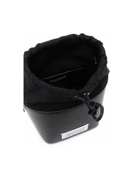 Lniany kapelusz Maison Margiela retro wiązany czarny